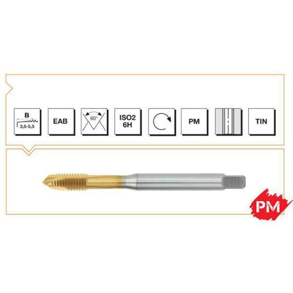 Makina Takım M6 HSSE DIN371/B Tın Kaplamalı Venüs Makine Kılavuzu - MTE B10802000600 - Image 1