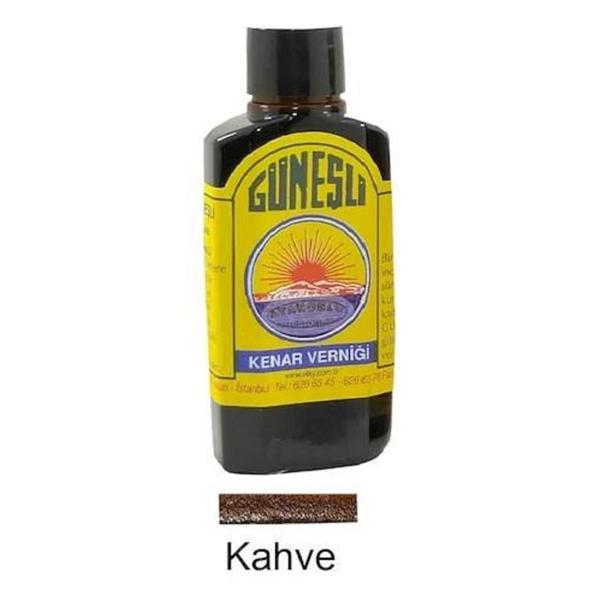 Güneşli Deri Kenar Vernik Boya 100ml (Leathercraft, Deri Hobi) Kahverengi - Image 1