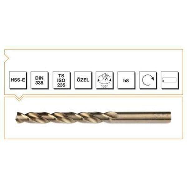 Makina Takım HSSE DIN 338 RN Altın Seri MTK 1.2 mm - MTE B00005000120 - Image 1