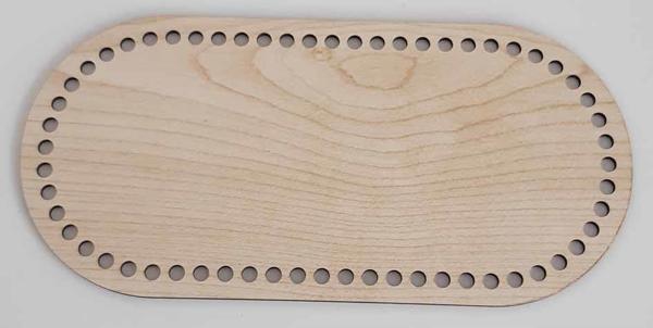 Angel Çanta Aksesuar Ahşap 30X12 Cm Oval Çanta Tabanı (Açık Renk) - Image 1