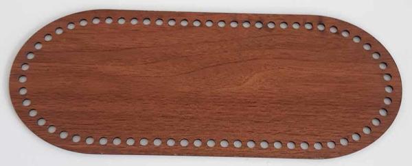 Angel Çanta Aksesuar Ahşap 30X12 Cm Oval Çanta Tabanı (Koyu Renk) - Image 1