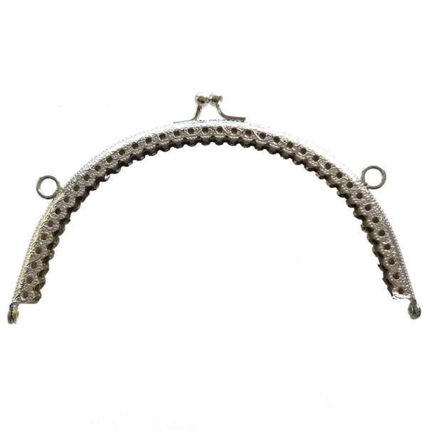 Angel Çanta Aksesuar Oval Cüzdan Klipsi 16 Cm Gümüş Renk - Image 1