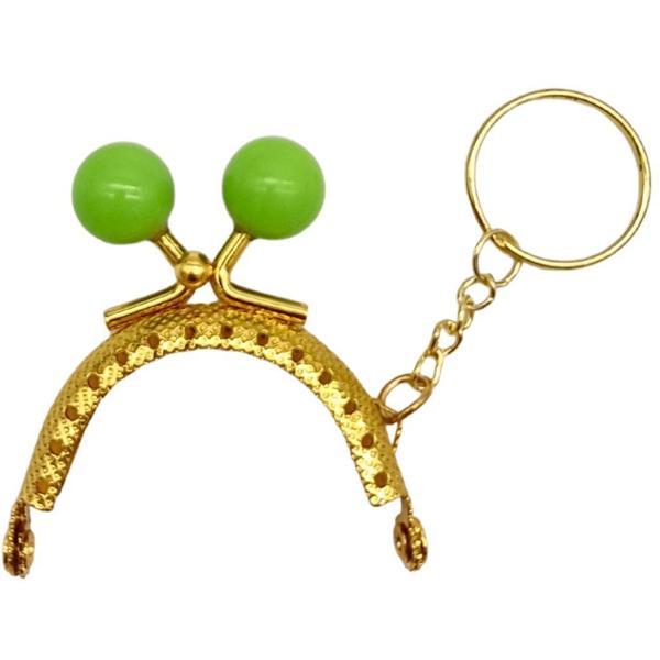 Angel Çanta Aksesuar 5 cm Anahtarlıklı Toplu Cüzdan Klipsi Fıstık Yeşili Renk Gold Metal - Image 1