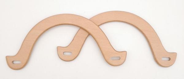 Angel Çanta Aksesuar U Model 10x22 cm Açık Ahşap Renk Ahşap Çanta Sapı - Image 1