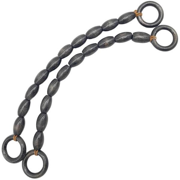 Angel Çanta Aksesuar 20 mm Oval Ahşap Boncuklu 40 cm Siyah Renk Çanta Sapı - Image 1