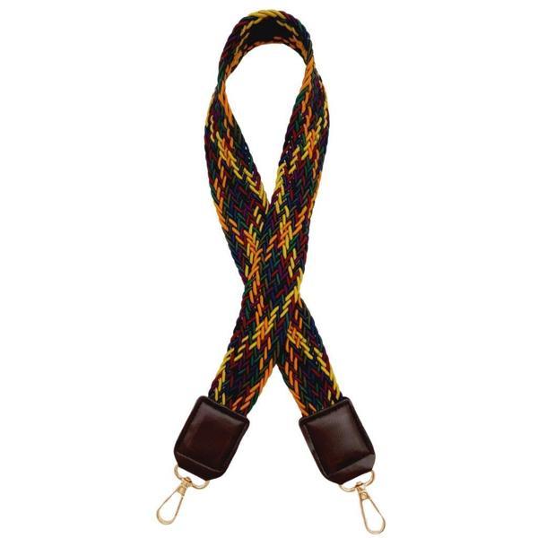 Angel Çanta Aksesuar Ledi Supra Örgü Model Koyu Kahverengi Derili Çanta Sapı Light Gold Metalli - Image 1