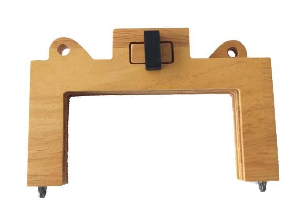 Angel Çanta Aksesuar 16 Cm Ahşap Çanta Klipsi Bursu Çevirmeli - Image 1