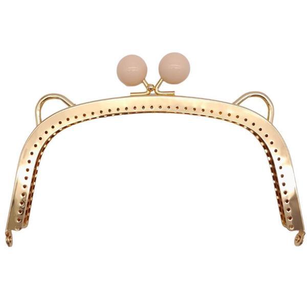 Angel Çanta Aksesuar 18.5 cm Pudra Renk Toplu Oval Çanta Klipsi Çanta Bursu Light Gold Metal - Image 1