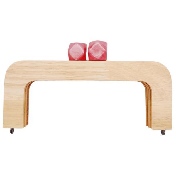 Angel Çanta Aksesuar 20 cm Açık Renk Ahşap Burs Ebruli Fuşya Renk Toplu - Image 1