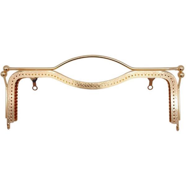 Angel Çanta Aksesuar 27 cm Üstten Tutmalı Çanta Klipsi Çanta Bursu Light Gold Metal - Image 1