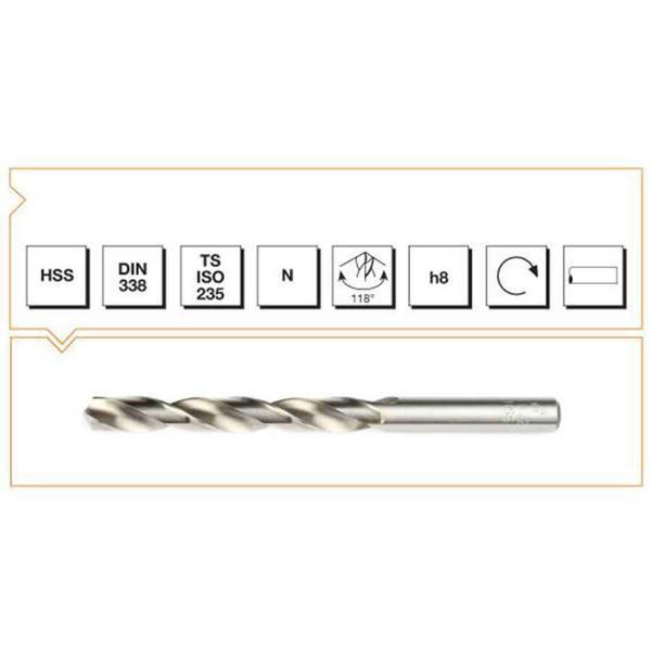 Makina Takım 0.7 mm HSS DIN 338 Silindirik Saplı Kısa Taşlanmış Matkap Ucu - MTE B00007000070 - Image 1