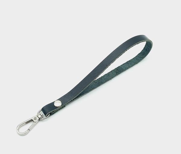 Angel Çanta Aksesuar Gerçek Deri Siyah Renk Elcik Gümüş Metalli - Image 1