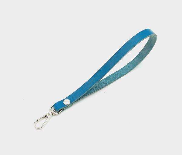 Angel Çanta Aksesuar Gerçek Deri Turkuaz Renk Elcik Gümüş Metalli - Image 1