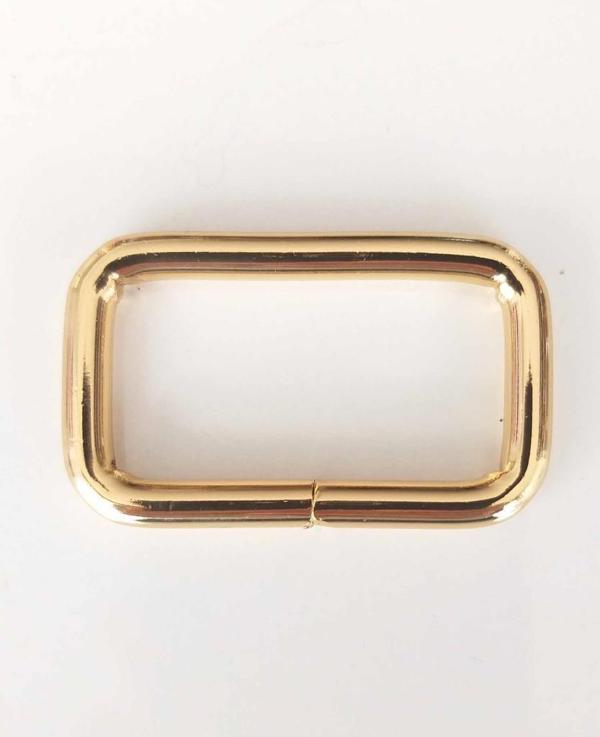 Angel Çanta Aksesuar Dikdörtgen Halka 4 Cm Light Gold - Image 1