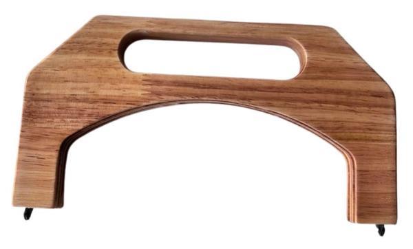 Angel Çanta Aksesuar 23.5 Cm  Açık Renk Tutmalı Ahşap Burs - Image 1
