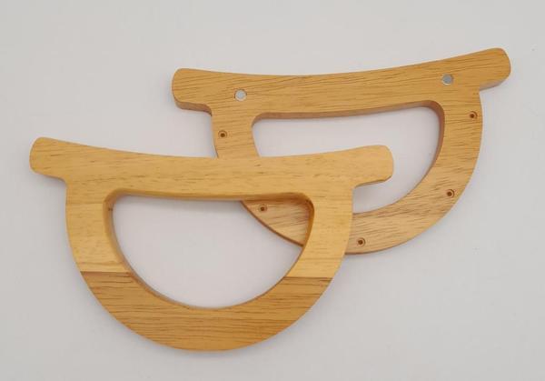 Angel Çanta Aksesuar D Model Koyu Ahşap Çanta Sapı - Image 1