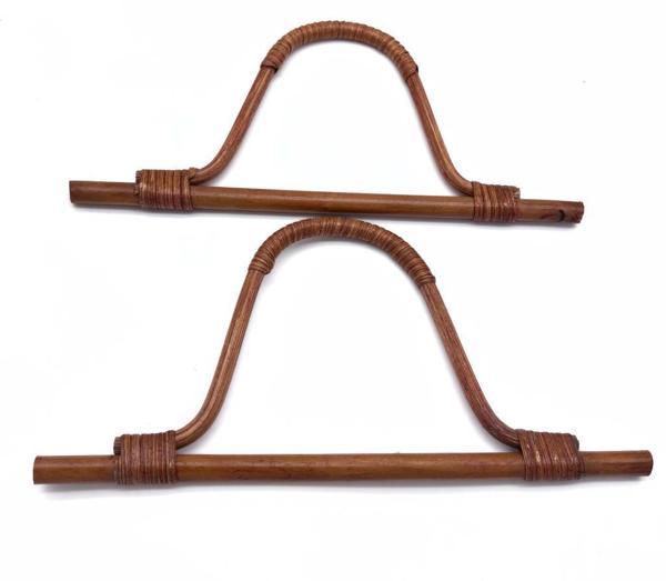 Angel Çanta Aksesuar 27 cm Gerçek Bambu Çanta Sapı Koyu Renk  - Image 1