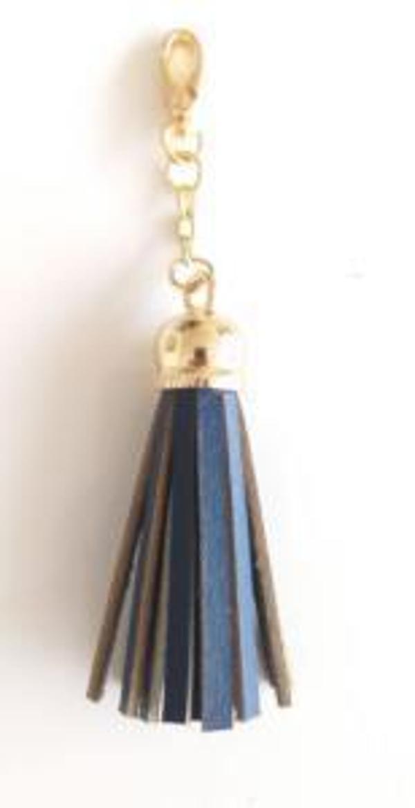 Angel Çanta Aksesuar Gerçek Deri Kovanlı Püskül Lacivert Renk - Image 1