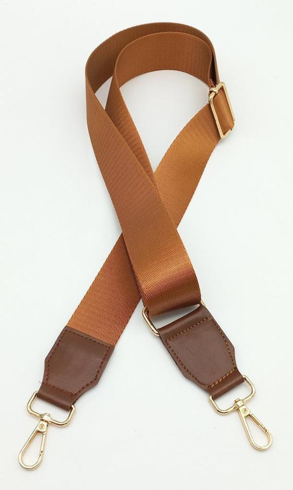 Angel Çanta Aksesuar Suni Derili Polyester Kolon 120X4 Cm Taba Light Gold Metalli - Image 1