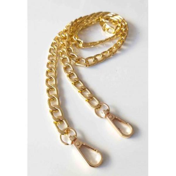 Angel Çanta Aksesuar Light Gold Klasik İnce Zincir Kancalı 120 Cm - Image 1