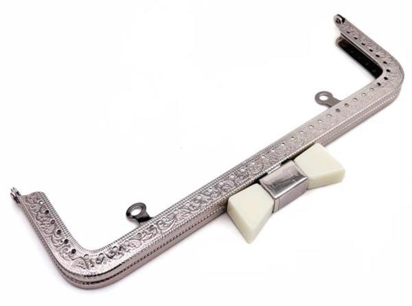 Angel Çanta Aksesuar 20 Cm Gümüş Beyaz Kurdele Model  Çanta Klipsi, Çanta Bursu - Image 1