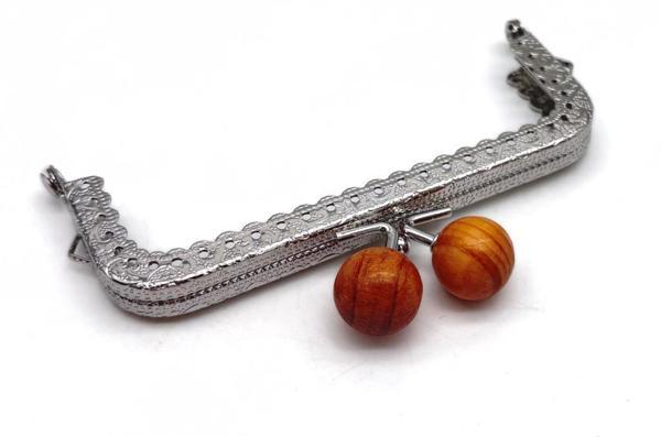 Angel Çanta Aksesuar 10.5 Cm Gümüş Renk Ahşap Toplu Cüzdan Klipsi, Cüzdan Bursu - Image 1