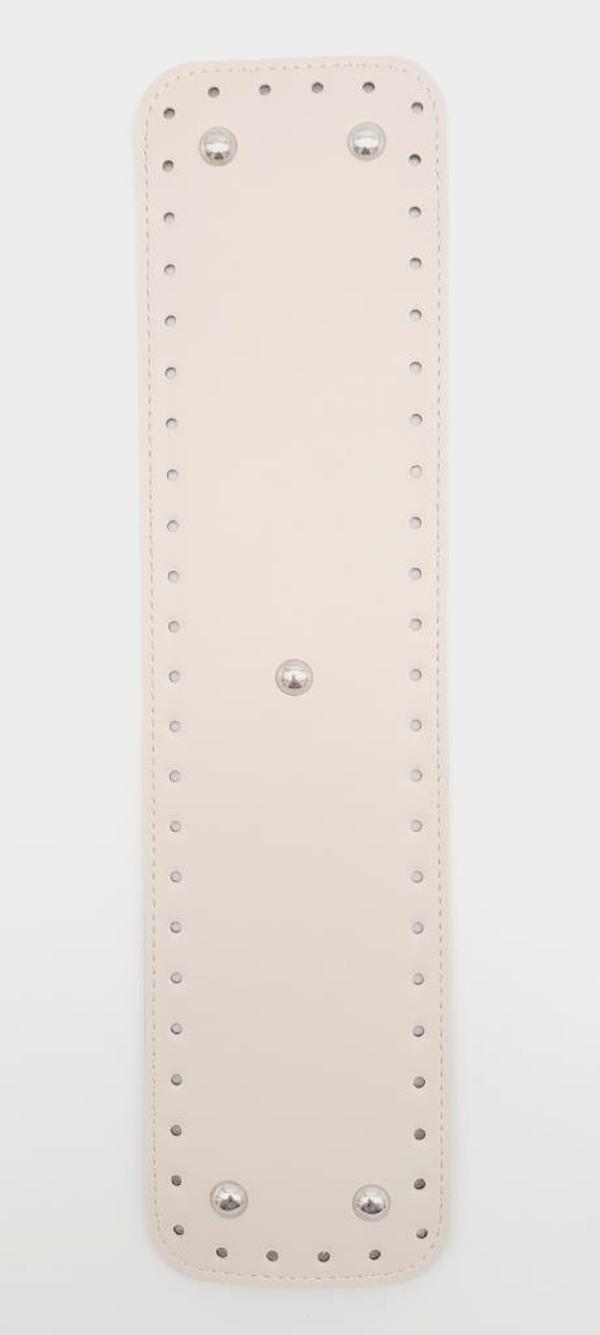 Angel Çanta Aksesuar Suni Deri Krem Renk 40x10 cm Dikdörtgen Çanta Tabanı Gümüş Aparatlı - Image 1