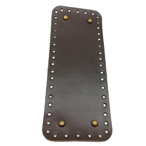 Angel Çanta Aksesuar Gerçek Deri Koyu Kahve 30X12 cm Dikdörtgen Antik Metalli Çanta Tabanı - Image 1