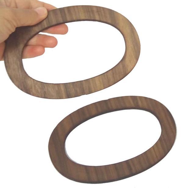 Angel Çanta Aksesuar Oval Ahşap Çanta Sapı - Image 1
