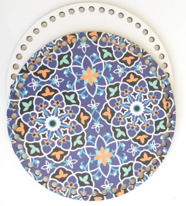 Angel Çanta Aksesuar Ahşap 20 Cm Çapında Resimli Plaka Arkalıklı K Serisi No18 - Image 1