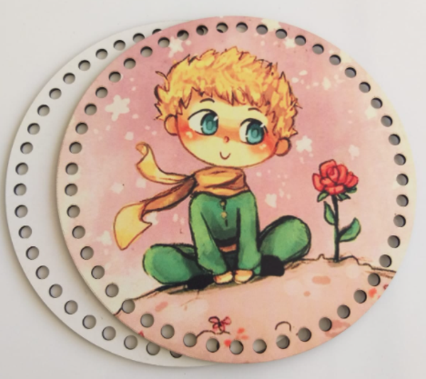 Angel Çanta Aksesuar Ahşap 20 Cm Çapında Resimli Plaka Arkalıklı Y Serisi No:12 - Image 1