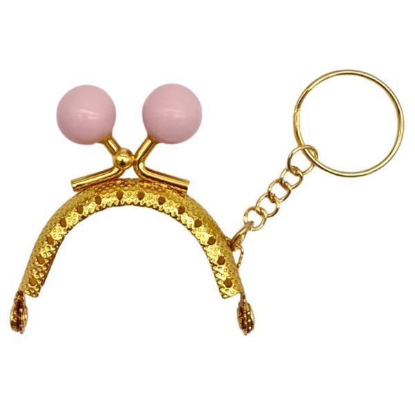 Angel Çanta Aksesuar 5 cm Anahtarlıklı Toplu Cüzdan Klipsi Pudra Renk Gold Metal - Image 1