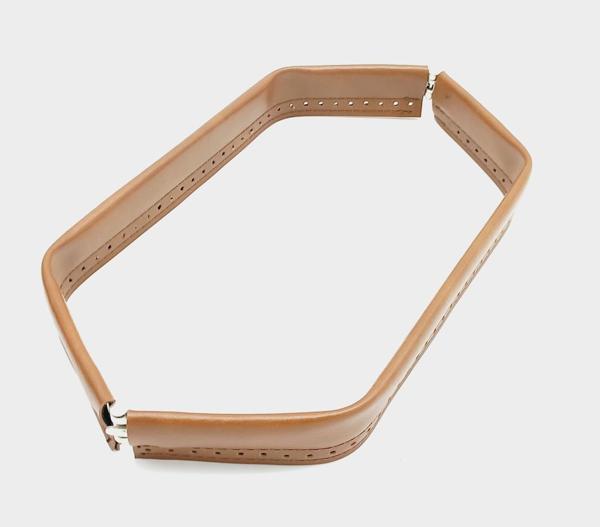 Angel Çanta Aksesuar Taba Renk Derili Metal Çanta Ağzı 33 Cm - Image 1