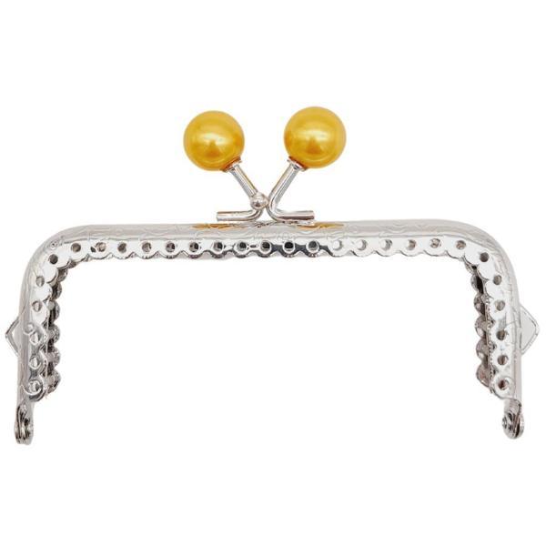 Angel Çanta Aksesuar 10.5 cm Gümüş Metal Hardal Toplu Dikdörtgen Cüzdan Klipsi Çanta Bursu Model 2 - Image 1