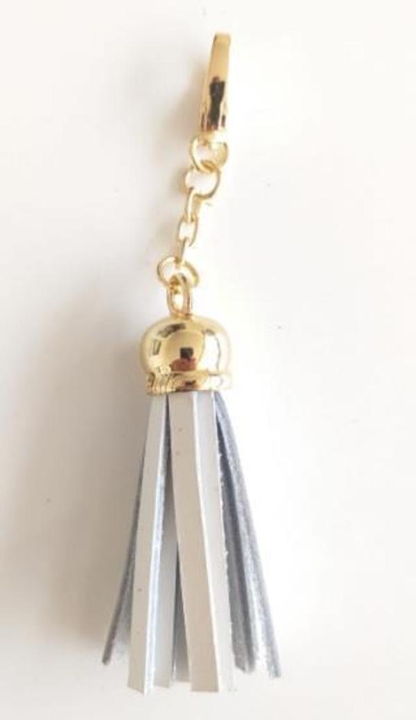 Angel Çanta Aksesuar Gerçek Deri Kovanlı Püskül Beyaz Renk - Image 1