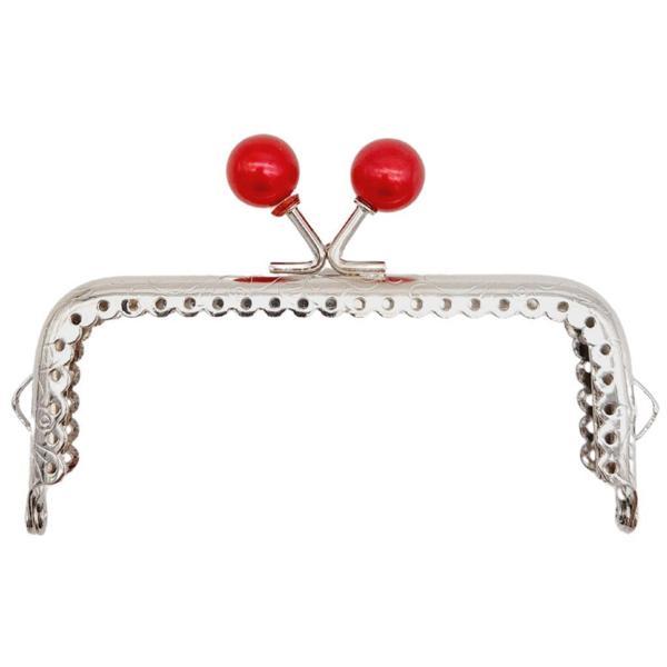 Angel Çanta Aksesuar 10.5 cm Gümüş Metal Bordo Toplu Dikdörtgen Cüzdan Klipsi Çanta Bursu Model 2 - Image 1