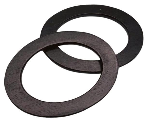 Angel Çanta Aksesuar Oval Model 15x11 cm Siyah Renk Ahşap Çanta Sapı - Image 1