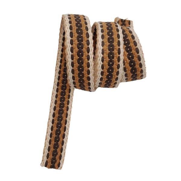 Angel Çanta Aksesuar 4 cm Jüt Kolon Zincir Desen Kahve Tonları 1 Metre - Image 1