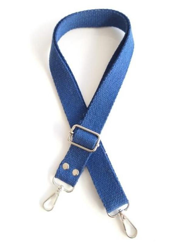 Angel Çanta Aksesuar Mavi Pamuklu Kolon Ayarlamalı Çanta Sapı - Image 1