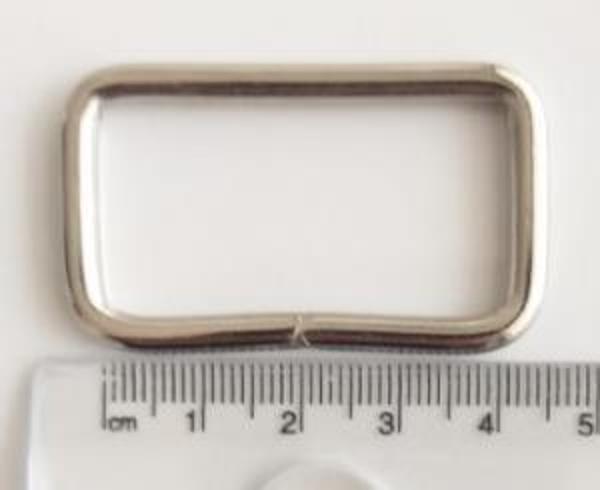 Angel Çanta Aksesuar Dikdörtgen Halka 4 Cm Gümüş - Image 1