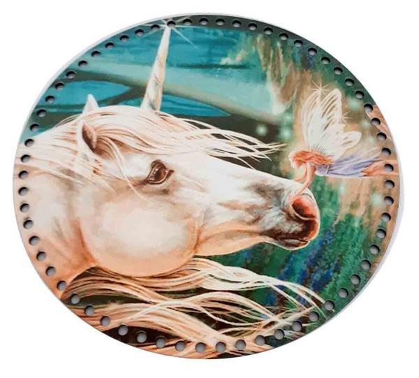 Angel Çanta Aksesuar 30 Cm Çapında Resimli Ahşap Tepsi Tabanı Yeni Ny18 - Image 1