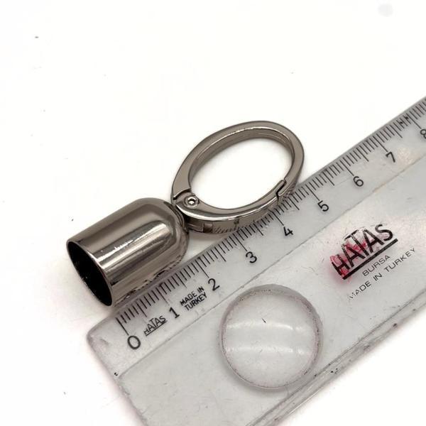 Angel Çanta Aksesuar 14 mm Gümüş Renk Oval Halkalı Kancalı Kovan 1 Adet - Image 1