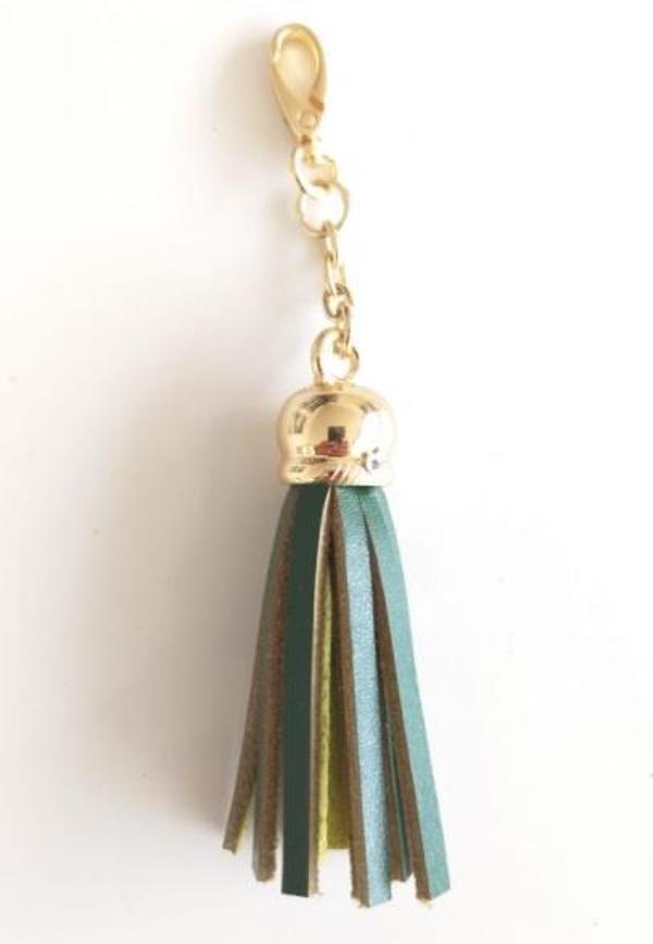 Angel Çanta Aksesuar Gerçek Deri Kovanlı Püskül Yeşil Renk - Image 1