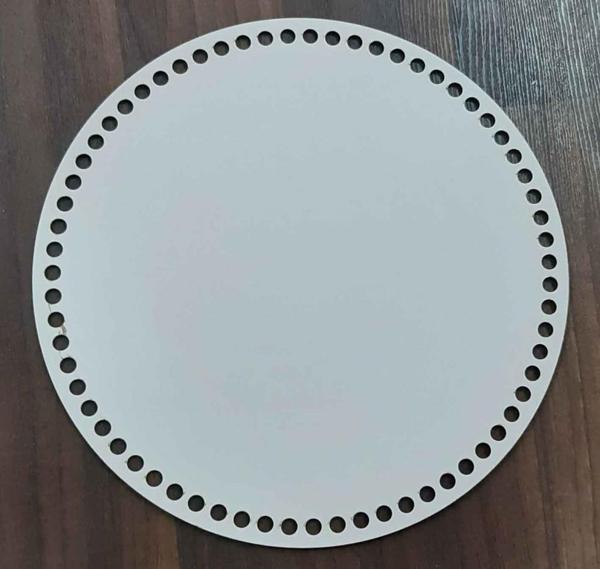 Angel Çanta Aksesuar Ahşap, Beyaz 30 Cm Çapında Plaka - Image 1