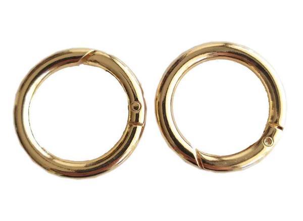 Angel Çanta Aksesuar İkili 2.5 Cm Light Gold Renk Yaylı Halka Örgü Çanta İçin - Image 1