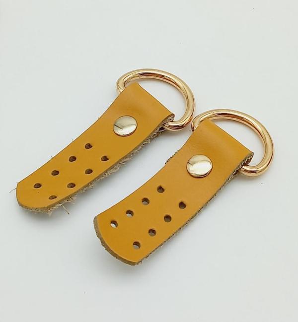 Angel Çanta Aksesuar Gerçek Deri Hardal Sapucu (Böce) Light Gold Metalli - Image 1