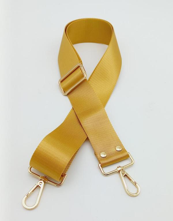Angel Çanta Aksesuar Polyester Kolon 120X4 Cm Hardal Light Gold Metalli - Image 1