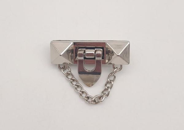 Angel Çanta Aksesuar Zincirli Gümüş Kilit - Image 1