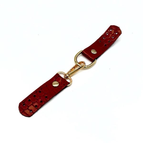 Angel Çanta Aksesuar Gerçek Deri Kancalı Böce (Kilit) Croco Taba Renk Light Gold Metalli - Image 1