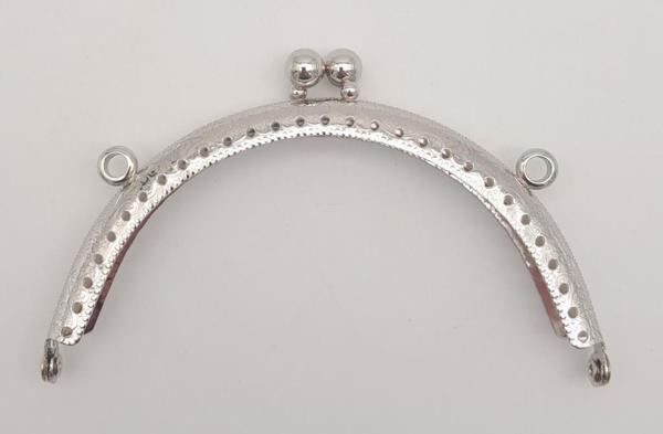 Angel Çanta Aksesuar 10.5 cm Oval Cüzdan Klipsi Cüzdan Bursu Gümüş Renk - Image 1